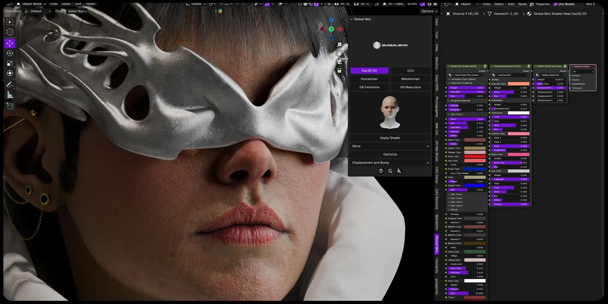 Globalskin v1.0.1 for Blender 4.2 | Free Download